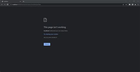 localhost redirected you too many times|127.0.0.1 redirected you too many times. .